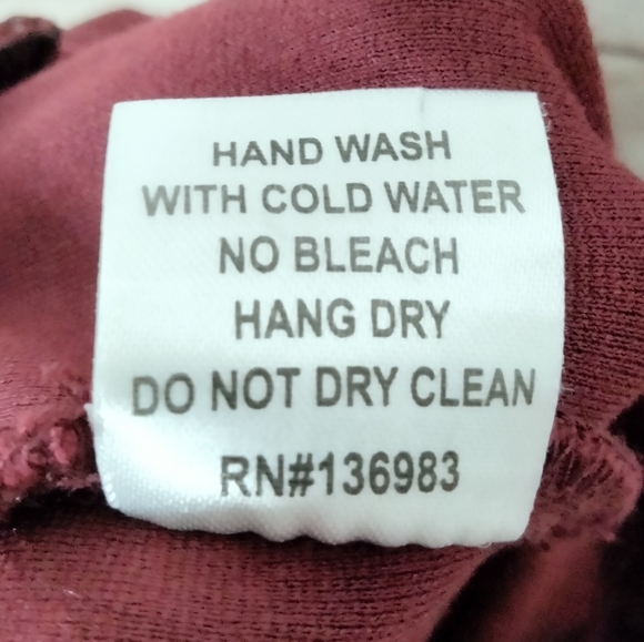 Forever 21 Leggings L Zipper Accents Burgundy 660 - Picture 5 of 5